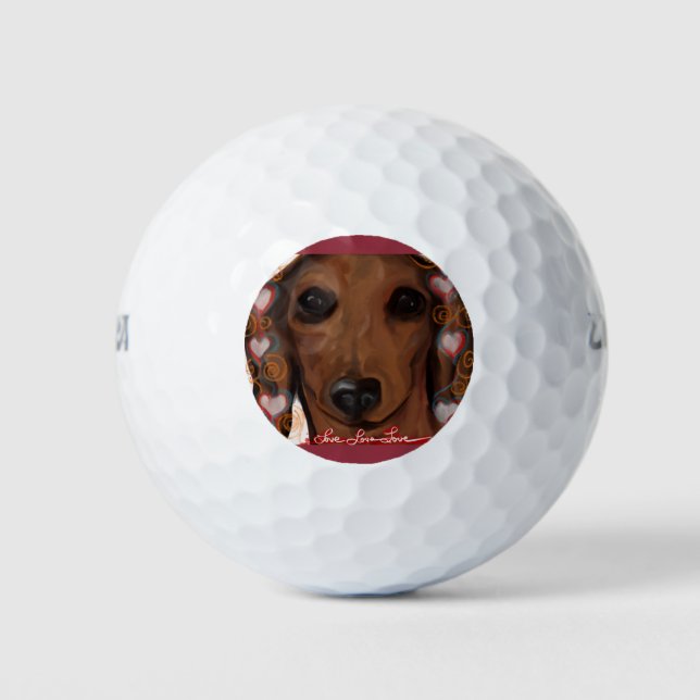 Pelotas De Golf Red Dachshund (Anverso)