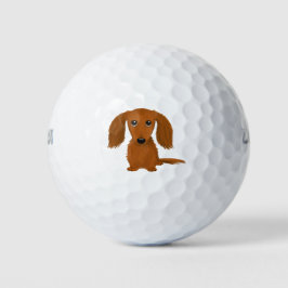 Pelotas De Golf Red Dachshund de larga duración | Perro de dibujos