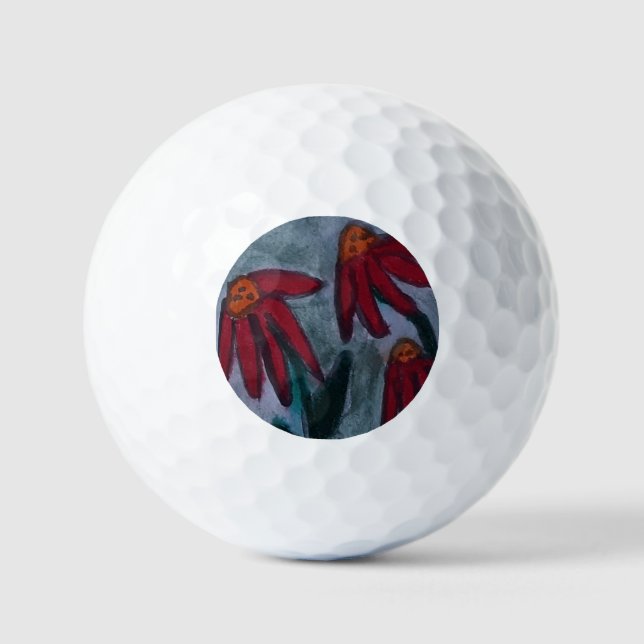 Pelotas De Golf Red Daisies (Anverso)
