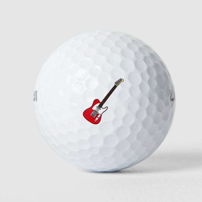 Pelotas De Golf Red de guitarra eléctrica (Anverso)