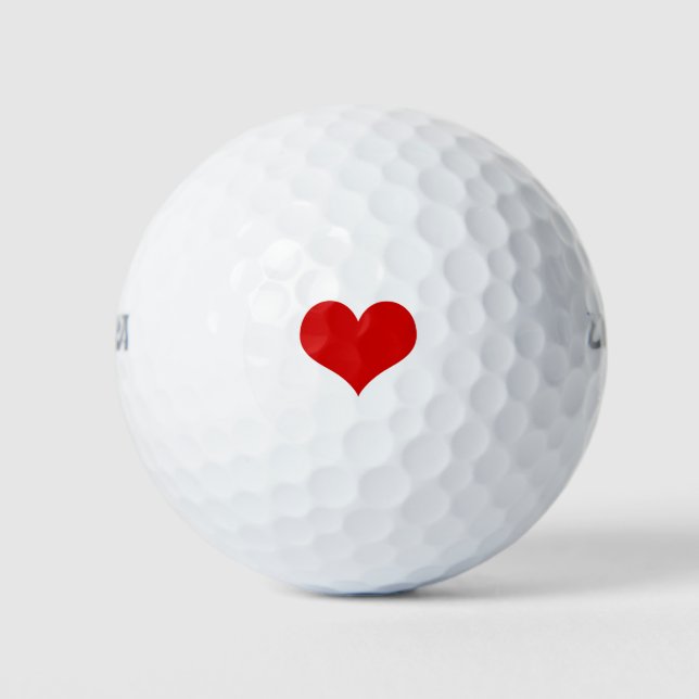 Pelotas De Golf Red Heart Golf Ball (Anverso)