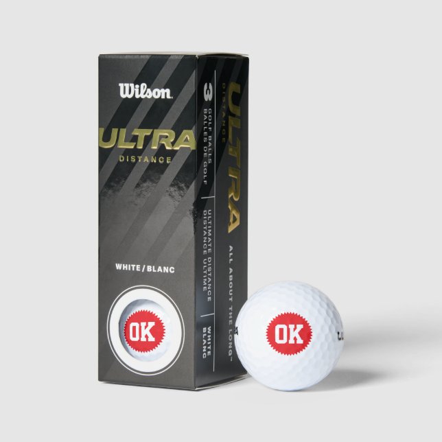Pelotas De Golf Red quality seal logo custom Wilson golf balls (Embalaje)