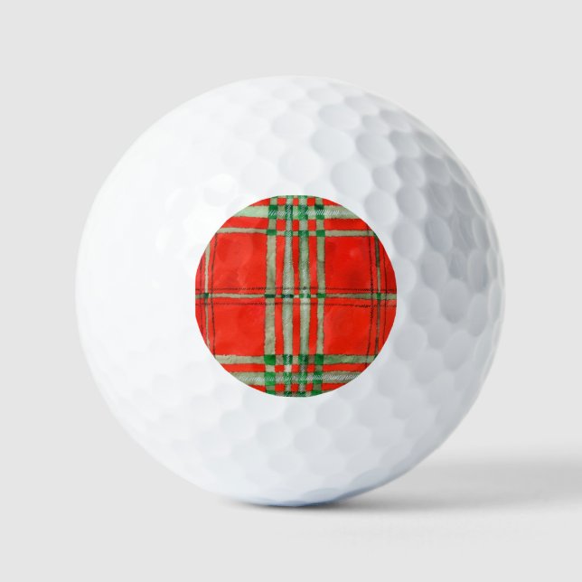 Pelotas De Golf RED SCOTT TARTAN Golf Balls (Anverso)