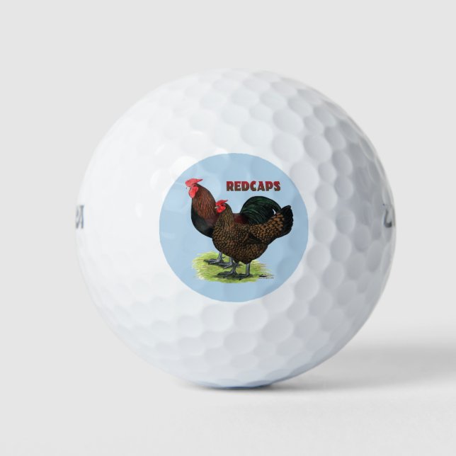 Pelotas De Golf Redcaps en inglés (Anverso)