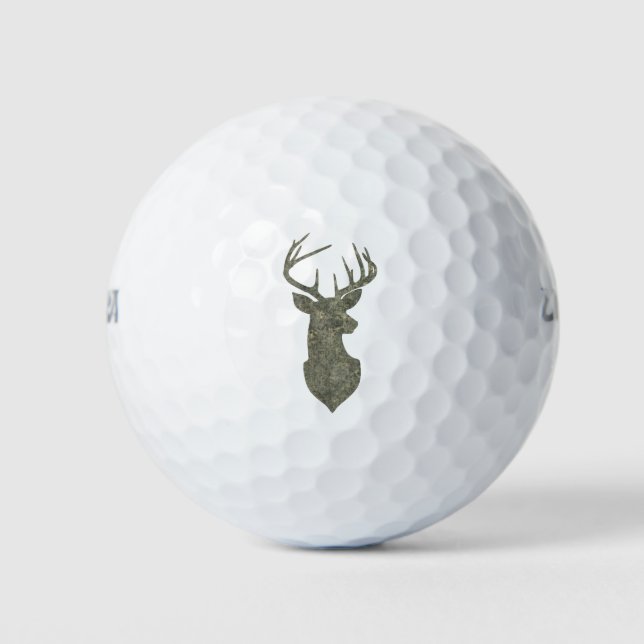 Pelotas De Golf Regal Buck Trophy Deer Silhouette en camuflaje (Anverso)
