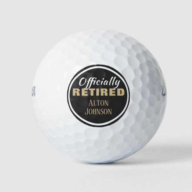 Pelotas De Golf ¡Regale esto! El personalizado de Retiree (Anverso)