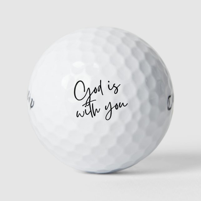 Pelotas De Golf Regalo alentador y edificante 'Dios está contigo' (Anverso)