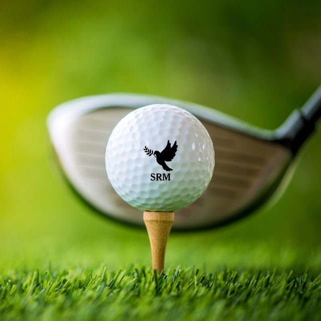Pelotas De Golf Regalo cristiano Monogramed Dove Personalizado Mem (Subido por el creador)