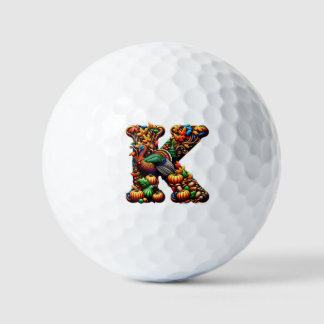 Pelotas De Golf Regalo de Acción de Gracias para la letra k