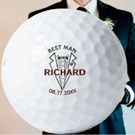 Pelotas De Golf Regalo de boda del padrino con nombre y fecha pers
