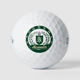 Pelotas De Golf Regalo de boda elegante verde y marfil para el pad