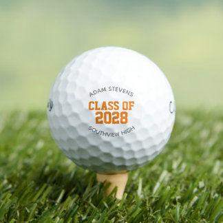 Pelotas De Golf Regalo de clase naranja Classic Varsity Graduate