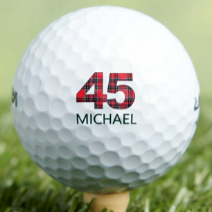 Pelotas De Golf Regalo de Cumpleaños 45 - 45 Años Elegante Cuadros