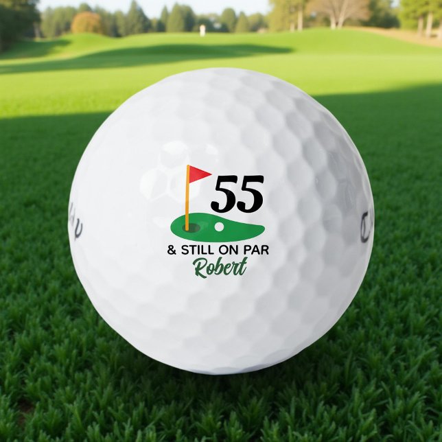 Pelotas De Golf Regalo de cumpleaños 55 personalizado para golfist (Subido por el creador)