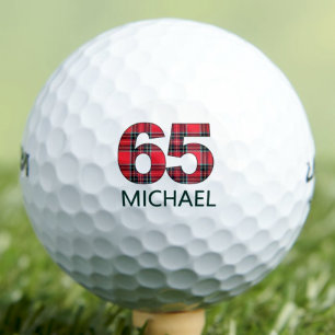 Pelotas De Golf Regalo de cumpleaños 65 - 65 años de clase rojo