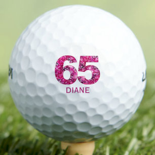 Pelotas De Golf Regalo de cumpleaños 65 para amigo - Floral rosa 6