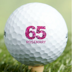 Pelotas De Golf Regalo de cumpleaños 65 para mamá - Rosa elegante
