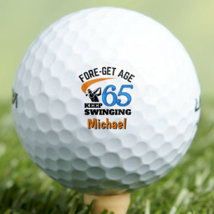 Pelotas De Golf Regalo de cumpleaños 65 para papá Cool Blue