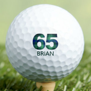 Pelotas De Golf Regalo de cumpleaños 65 para vecino - 65 verde azu
