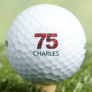 Pelotas De Golf Regalo de cumpleaños 75 - 75 años de clase rojo