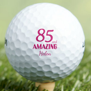 Pelotas De Golf Regalo de cumpleaños 85 - 85 y Asombrosa Rosa