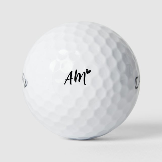 Pelotas De Golf Regalo de Cumpleaños con Iniciales Personalizables (Anverso)