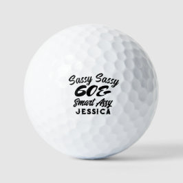 Pelotas De Golf Regalo de cumpleaños de Sassy Sixty Funny Personal