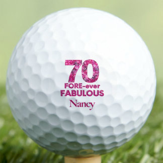 Pelotas De Golf Regalo de cumpleaños número 70 para amiga Floral R