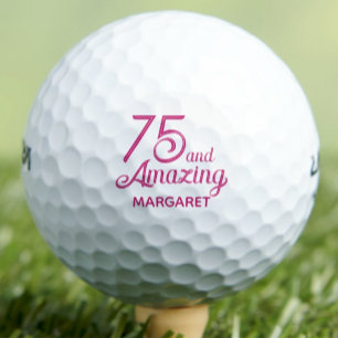 Pelotas De Golf Regalo de cumpleaños número 75 elegante recuerdo p