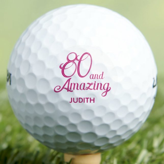 Pelotas De Golf Regalo de cumpleaños número 80 para amiga con letr (Subido por el creador)