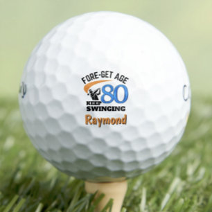 Pelotas De Golf Regalo de cumpleaños número 80 para padrastro - Go
