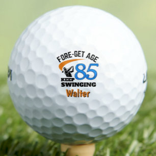 Pelotas De Golf Regalo de cumpleaños número 85 azul clásico para é