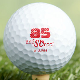 Pelotas De Golf Regalo de cumpleaños número 85 SO Cool Naranja Roj