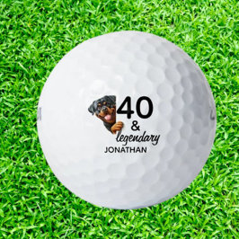 Pelotas De Golf Regalo de cumpleaños Rottweiler