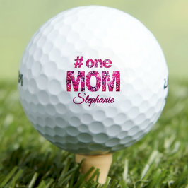 Pelotas De Golf Regalo de Día de la Madre #One MOM Floral rosa per