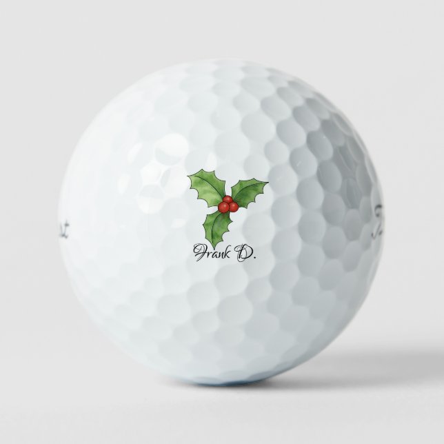 Pelotas De Golf Regalo de golf para navidades, Titular de nombre p (Anverso)