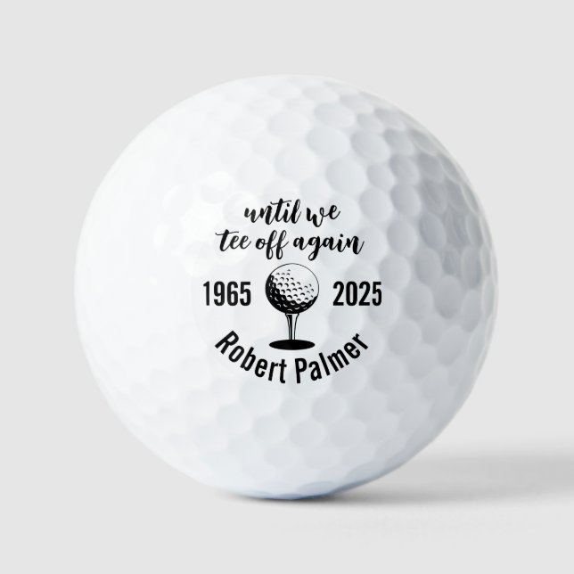 Pelotas De Golf Regalo de homenaje al funeral conmemorativo Keepsa (Anverso)