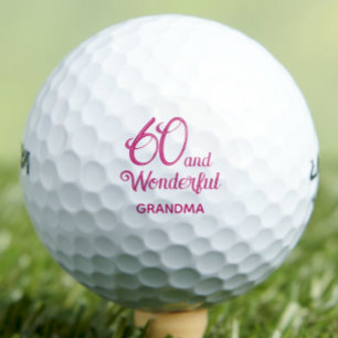 Pelotas De Golf Regalo de la abuela de cumpleaños número 60 - Rosa