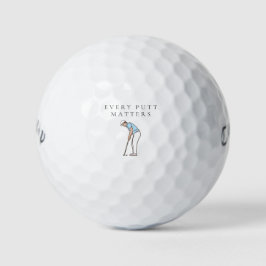 Pelotas De Golf Regalo de mentalidad motivacional 'Cada golpe cuen