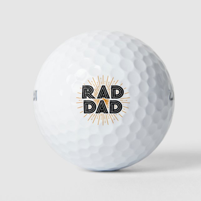 Pelotas De Golf Regalo de Rad Dad a papá (Anverso)