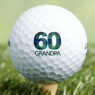 Pelotas De Golf Regalo del abuelo de cumpleaños 60 - Blue Green Pl