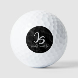 Pelotas De Golf Regalo elegante con Monograma de plata personaliza