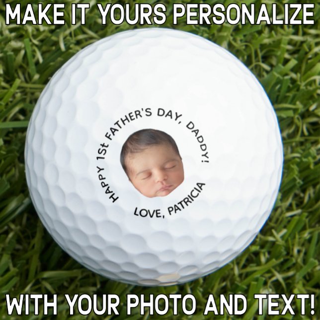 Pelotas De Golf Regalo fotográfico del Día del Primer Padre del pe (Subido por el creador)