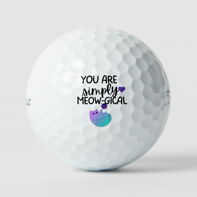 Pelotas De Golf Regalo para amantes de gatos 'Simplemente eres Meo (Anverso)