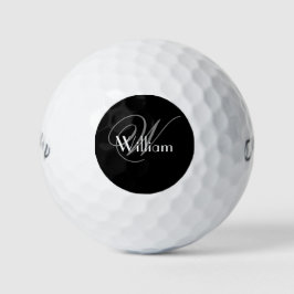 Pelotas De Golf Regalo para Padrino de Boda Clásico Negro Blanco G