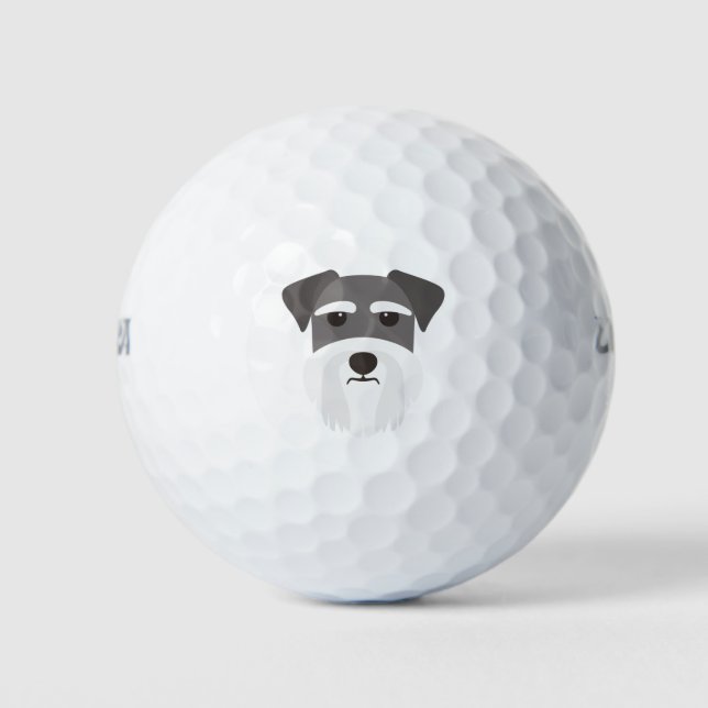 Pelotas De Golf Regalo para Schnauzer (Anverso)