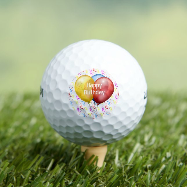 Pelotas De Golf Regalo perfecto para globos de cumpleaños felices  (Camiseta in situ)