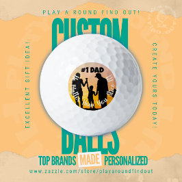 Pelotas De Golf Regalo personalizado #1 para papá Título para padr