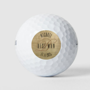 Pelotas De Golf Regalo Personalizado para el Padrino en Oro Bruñid