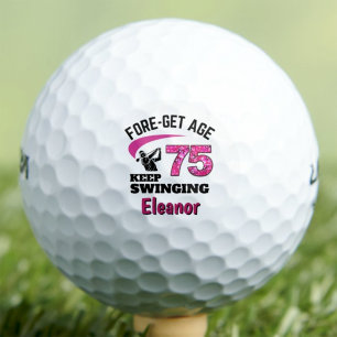 Pelotas De Golf Regalo personalizado para los 75 años de la abuela